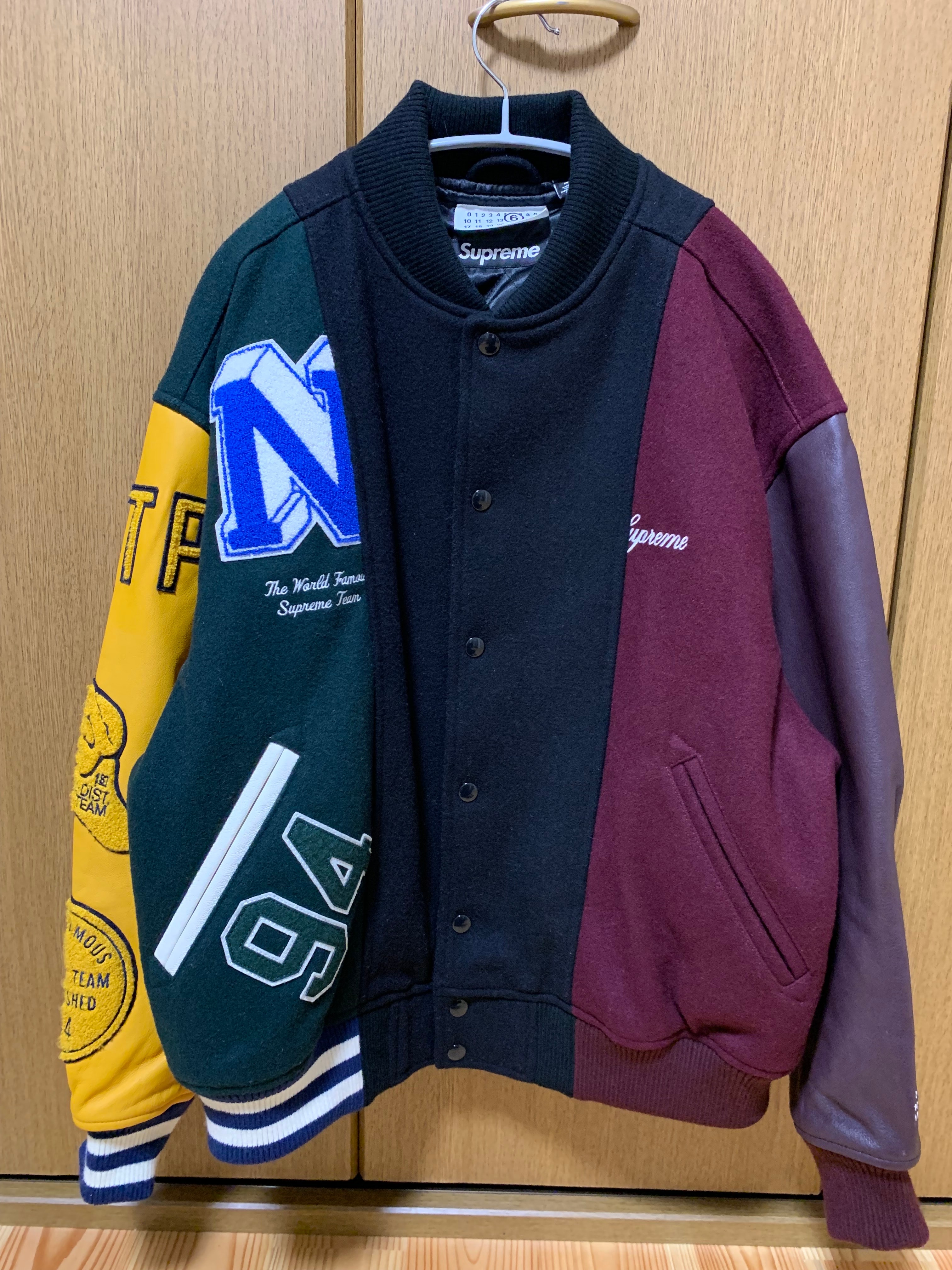 Supreme x MM6 Maison Margiela Split Varsity Jacket "Multicolor"