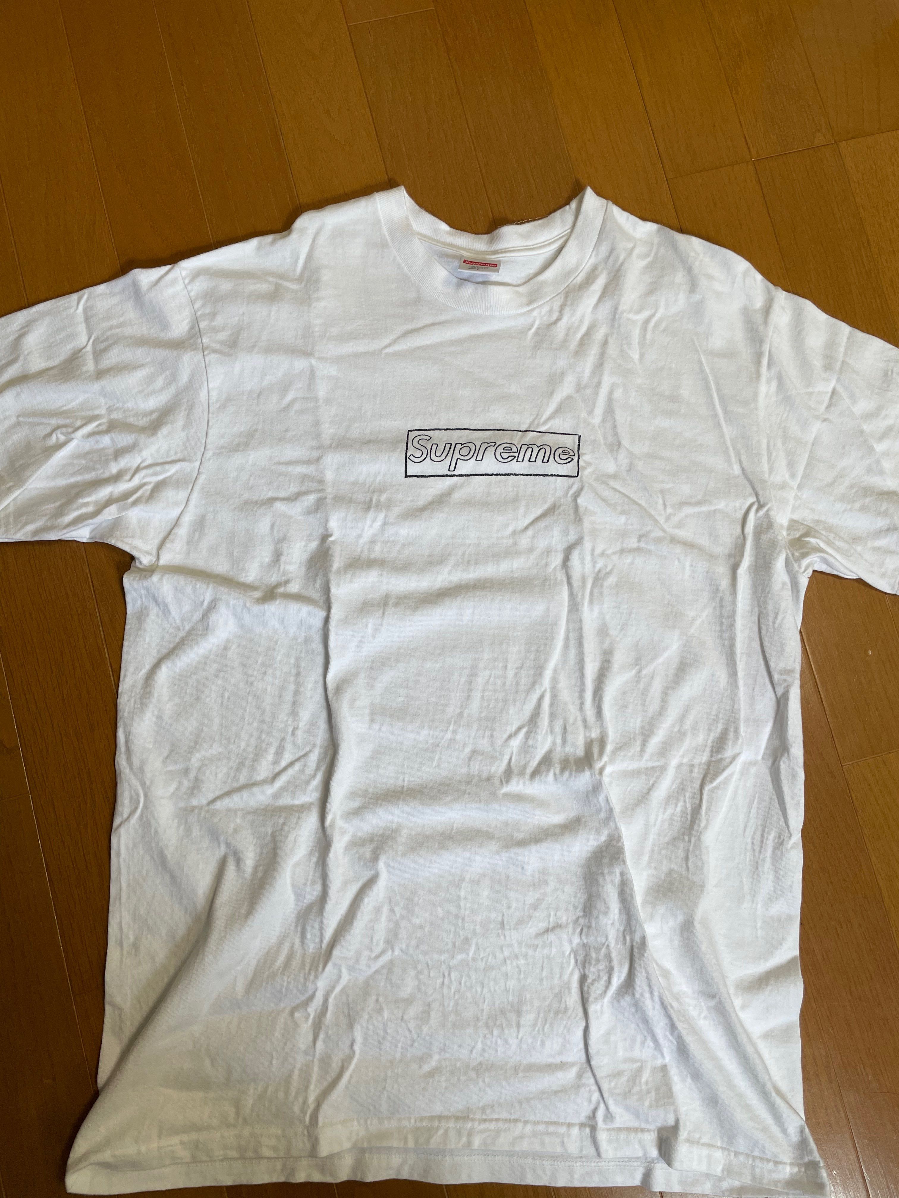Supreme KAWS Chalk Logo Tee "White"
