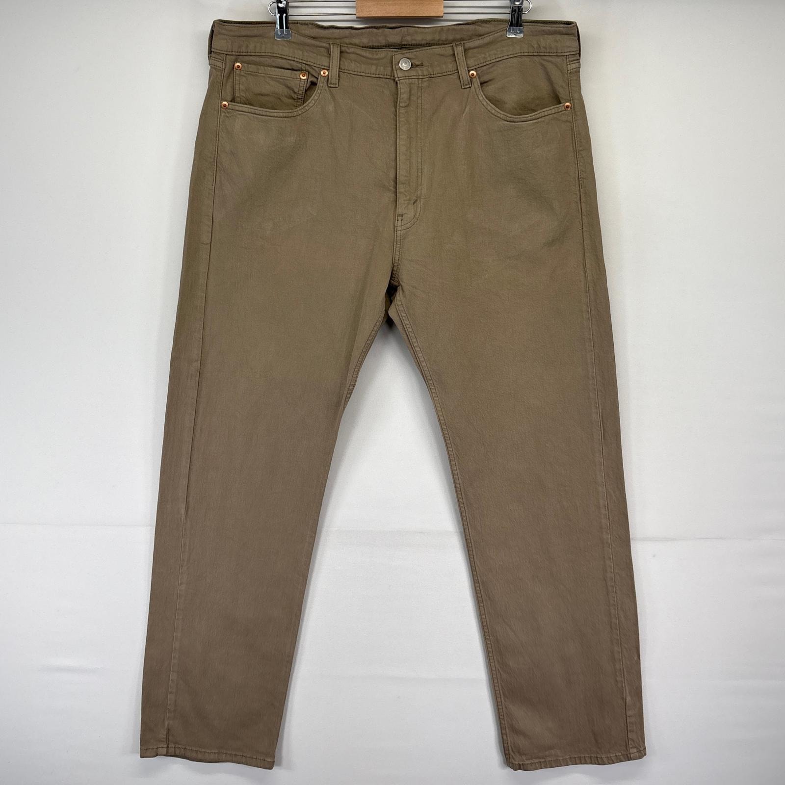 古着 リーバイス Levi's デニムパンツ 505 ストレート 大きいサイズ ジーンズ ジーパン 長ズボン ストレッチ w38 L32  ベージュ系 メンズ