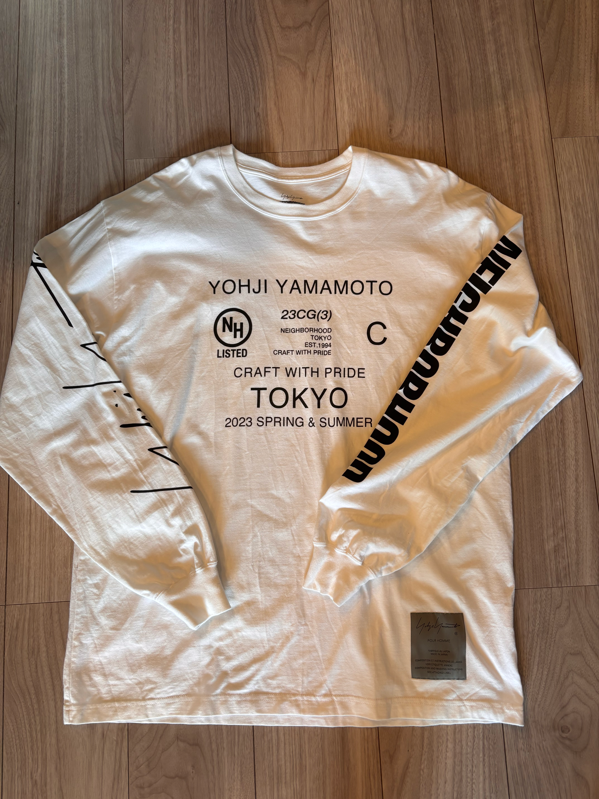 NEIGHBORHOOD x Yohji Yamamoto POUR HOMME TN . Crewneck LS . CO "White"
