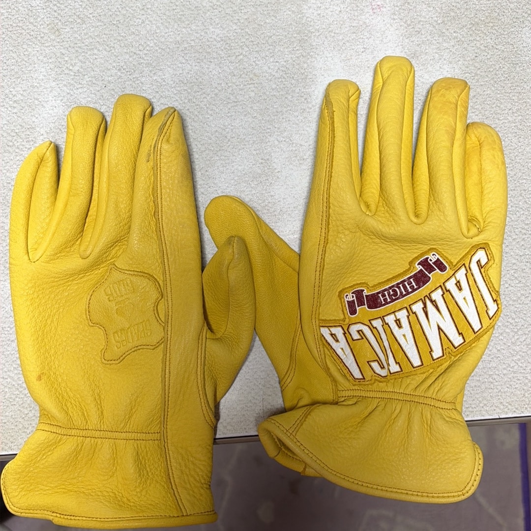 Stussy x Denim Tears Leather Gloves "Yellow"