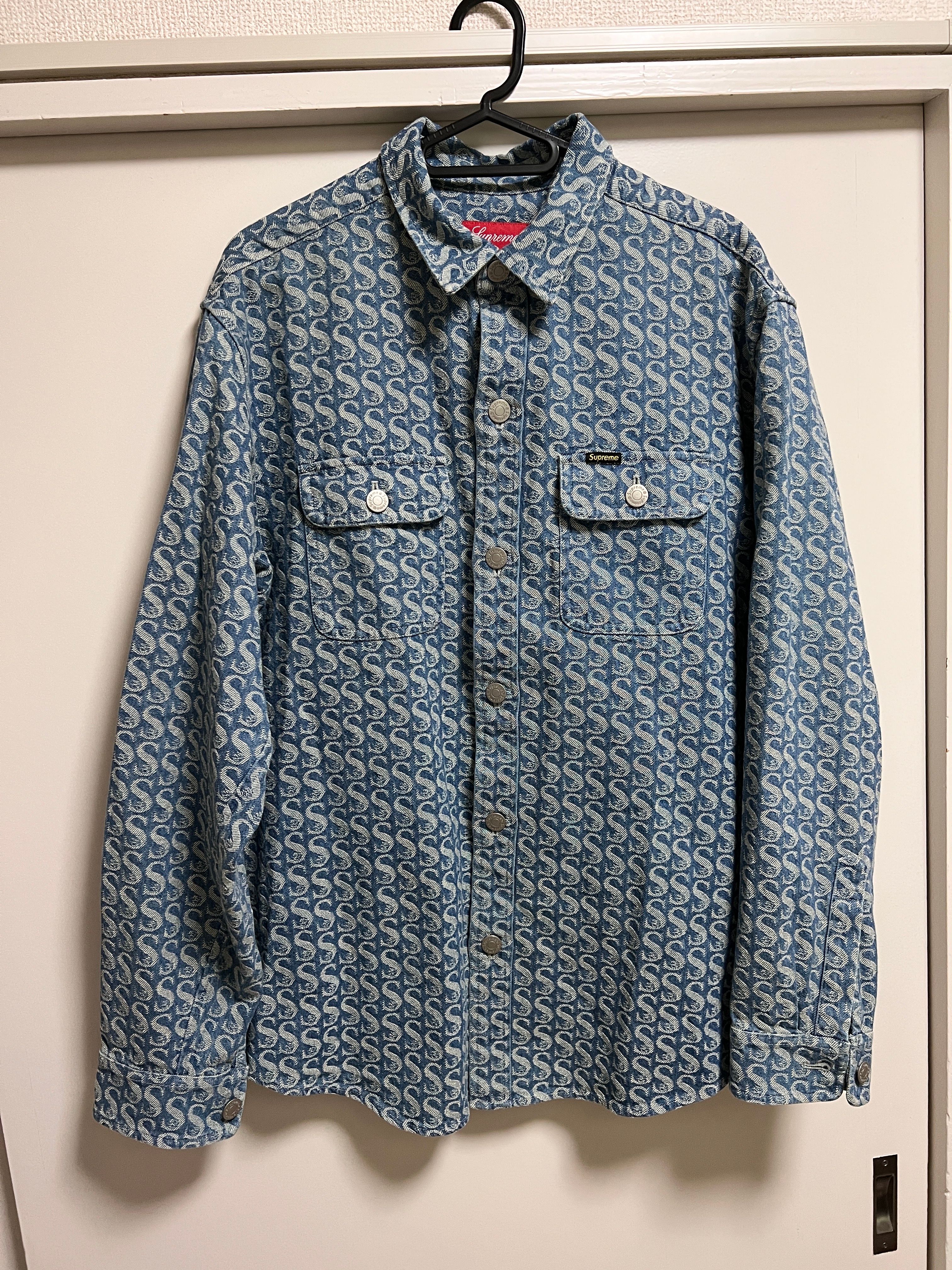 Supreme Monogram Denim Shirt "Blue"
