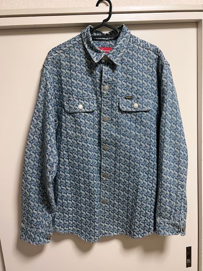 Supreme Monogram Denim Shirt "Blue"