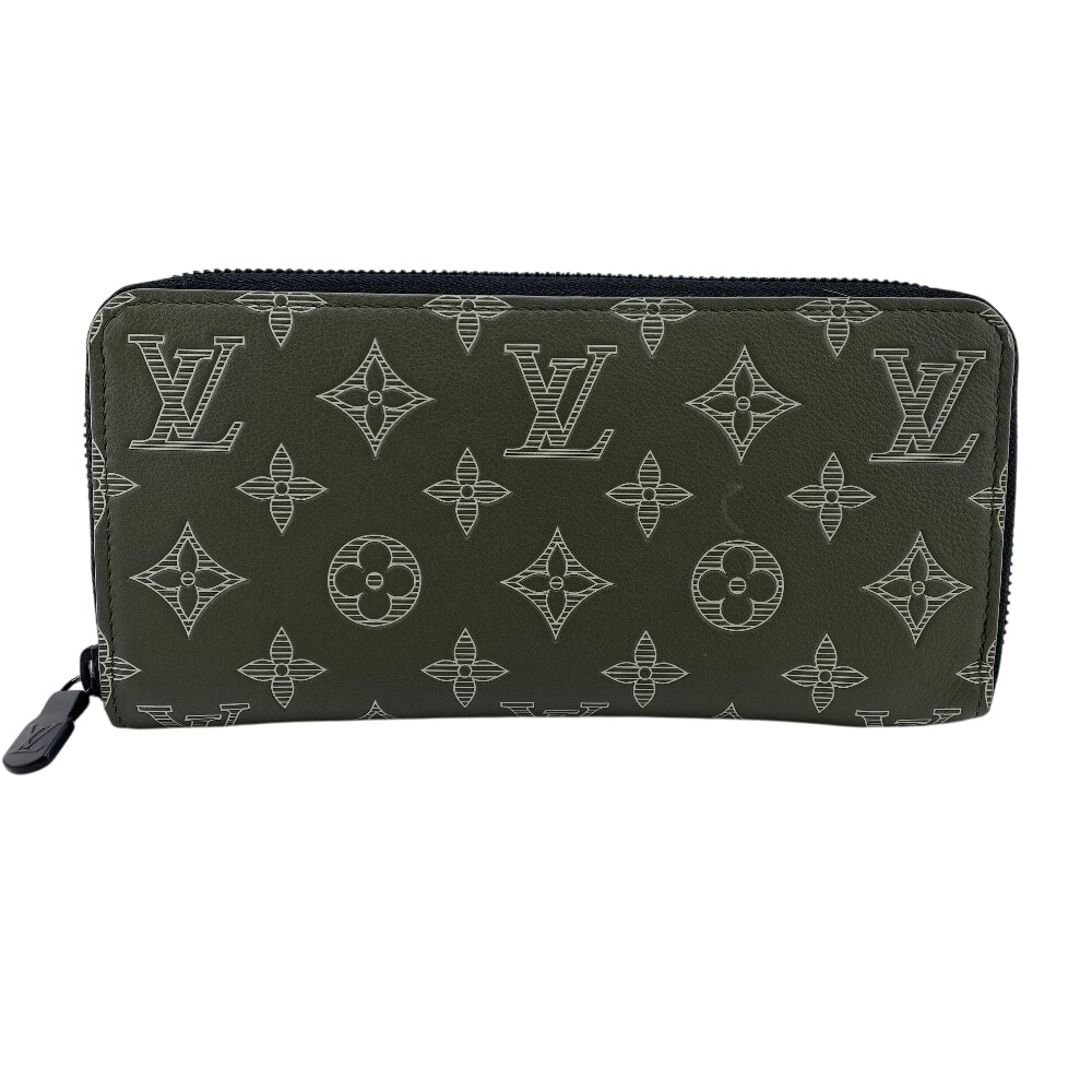 ルイヴィトン LOUIS VUITTON 長財布 モノグラムシャドウ ジッピーウォレット M12578 カーキグリーン