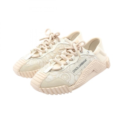 ドルチェアンドガッバーナ DOLCE & GABBANA NS1 レース スニーカー 靴 スウェード ファブリック レディース ベージュ系 CK1754AX3721 【中古】