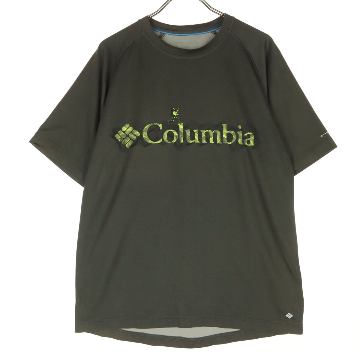 Columbia コロンビア ロゴプリント 半袖 クルーネック Tシャツ ブラウン