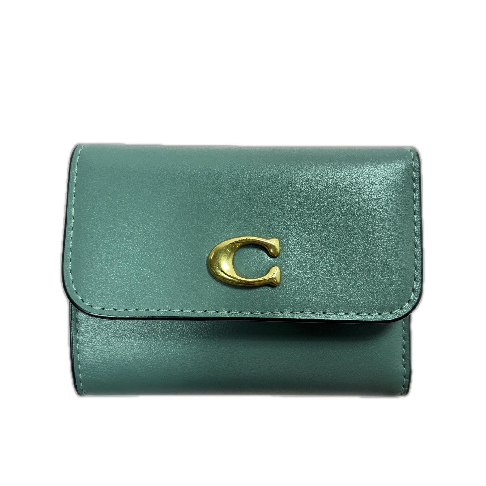 COACH コーチ エッセンシャル カードフォルダー ウォレット CZ111 グレージュ レザー レディース