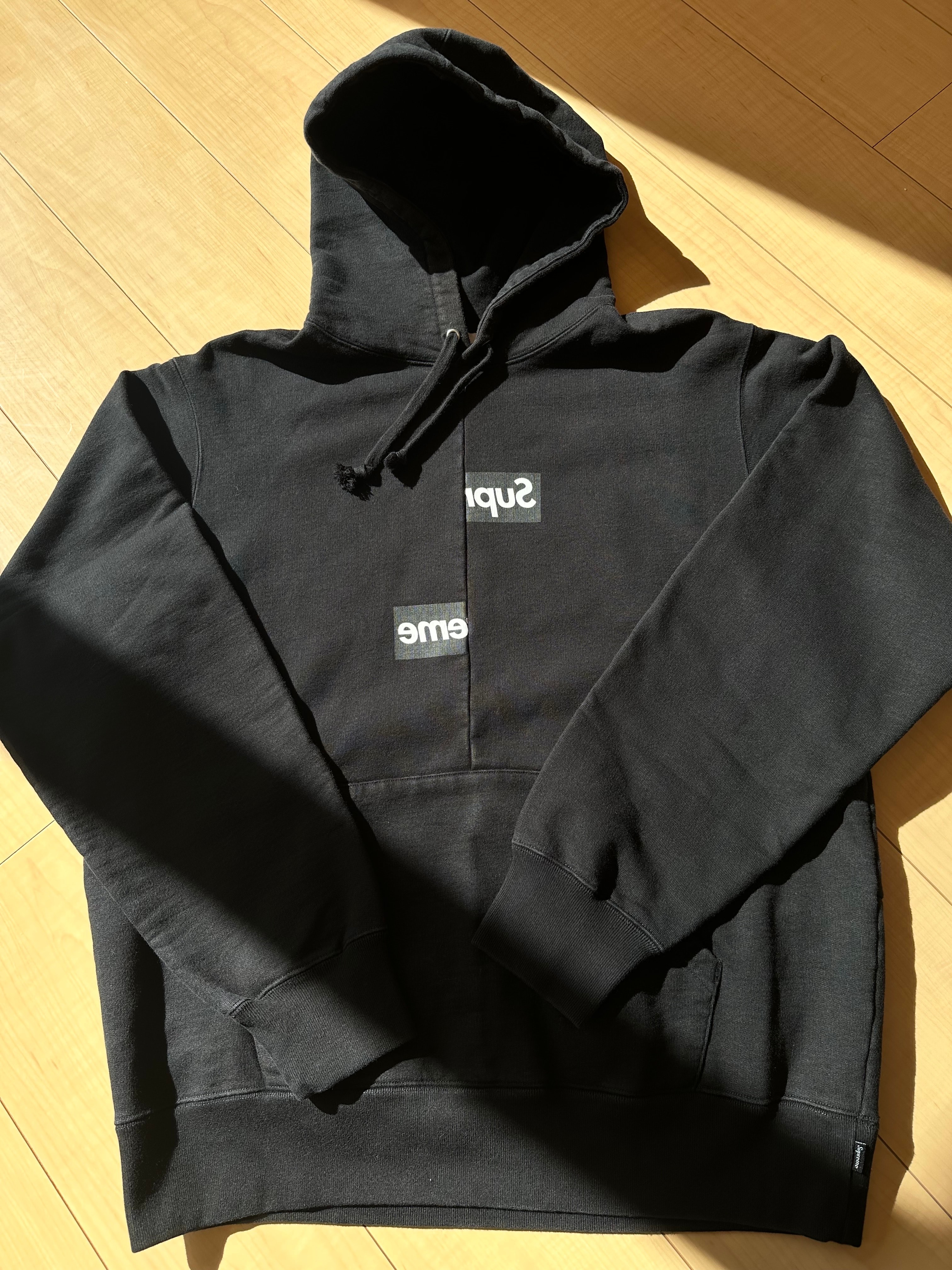 Supreme / Comme des Garçons SHIRT® Split Box Logo Hooded Sweatshirt "Black"