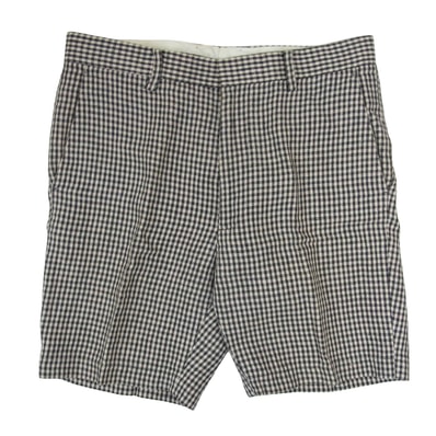 WACKO MARIA ワコマリア ショートパンツ 12SS WMR-GGM-PT03 ギンガム チェック リネン ショート パンツ ショーツ ブラック系 S【中古】
