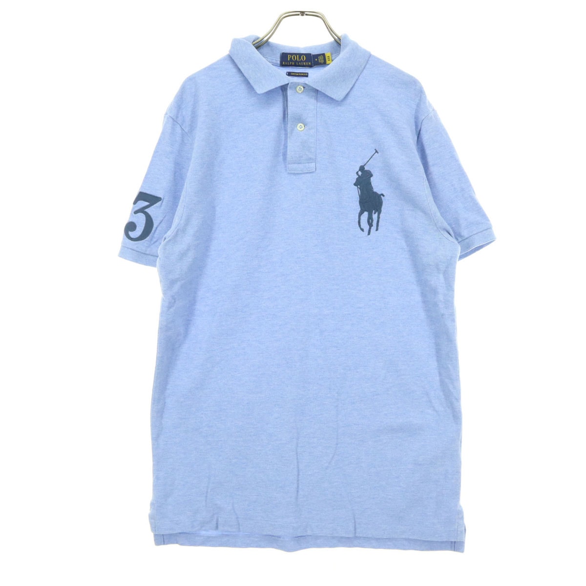 美品 POLO RALPH LAUREN ポロラルフローレン 半袖 ポロシャツ M ブルー