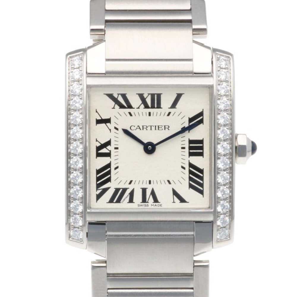 カルティエ タンクフランセーズ MM 腕時計 時計 ステンレススチール 3751 クオーツ レディース 1年保証 CARTIER 中古