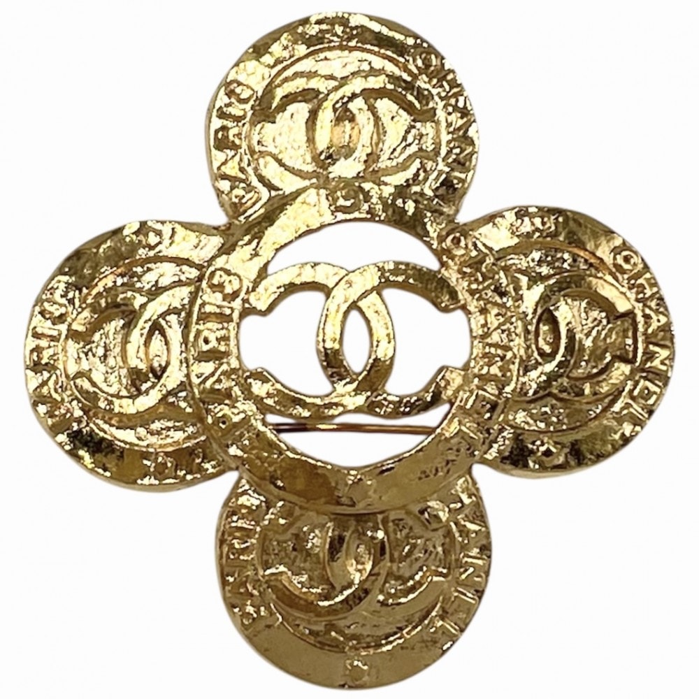 CHANEL シャネル ブローチ ココマーク アクセサリー ヴィンテージ GP 28 ゴールド レディース 約14.8g 1993年【中古品】