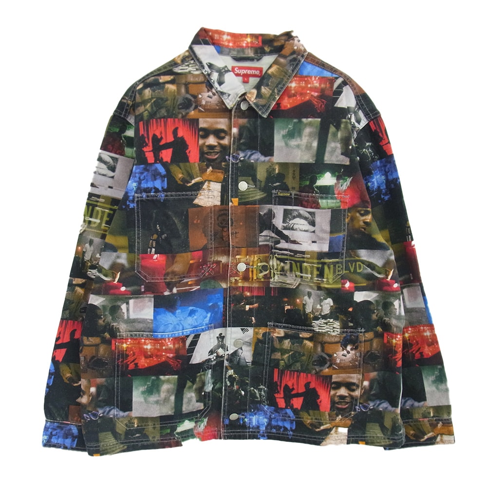 Supreme Nas and DMX Collage Denim Chore Coat "Multi"