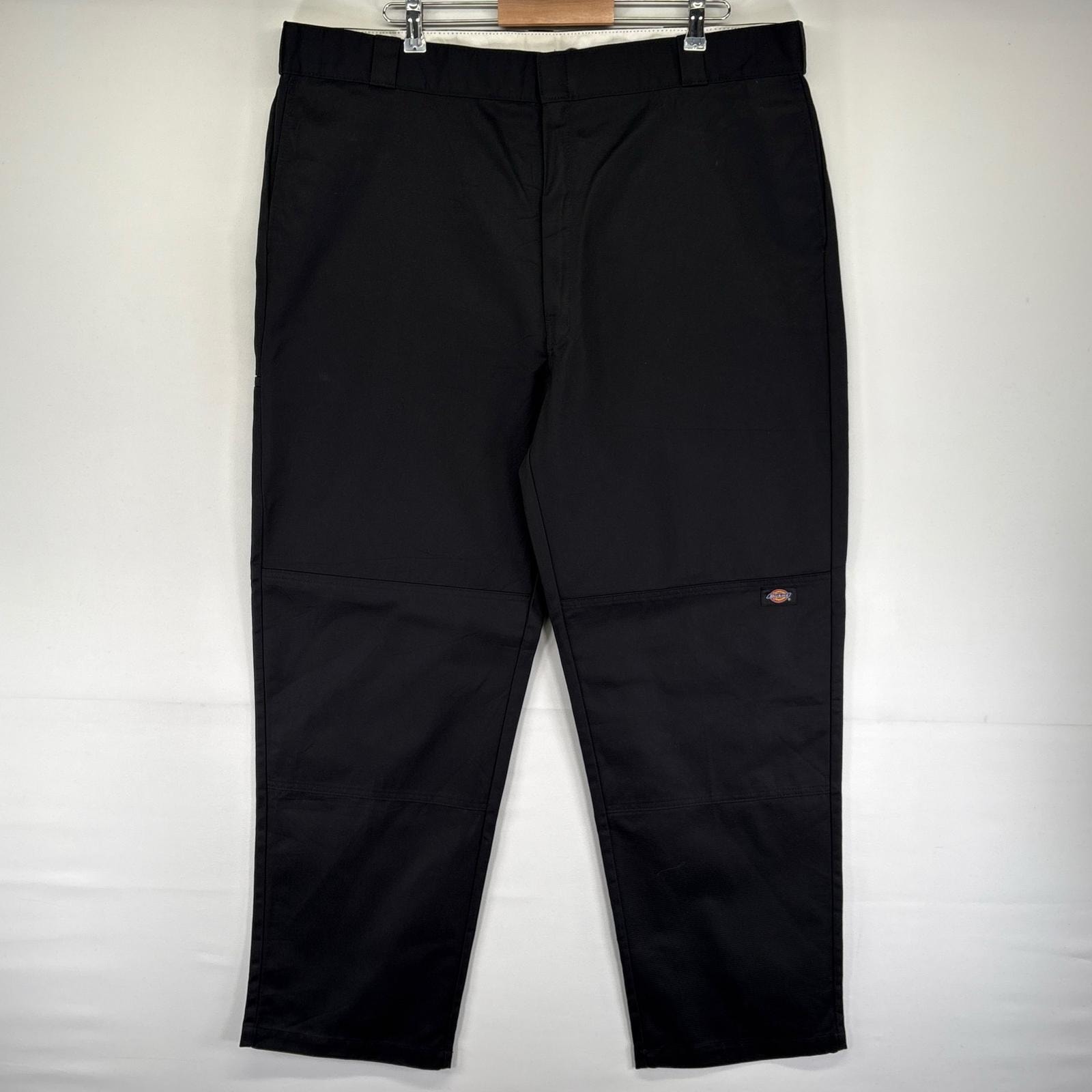 古着 ディッキーズ Dickies パンツ ダブルニー ジッパーフライ ツールポケット ワンポイント 大きいサイズ W44 L34 ブラック系 メンズ