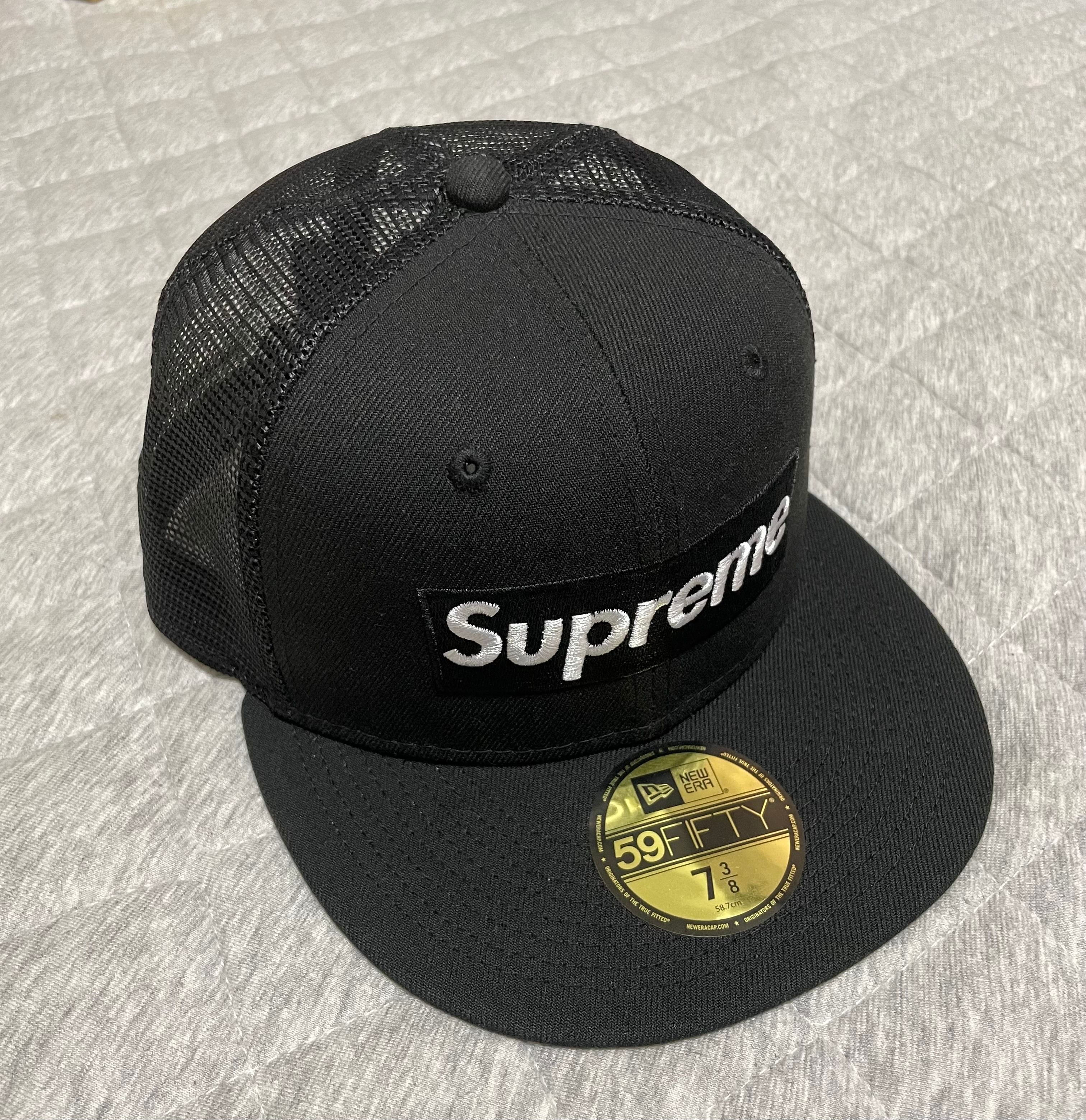 Supreme Box Logo Mesh Back New Era "Black" (22SS)