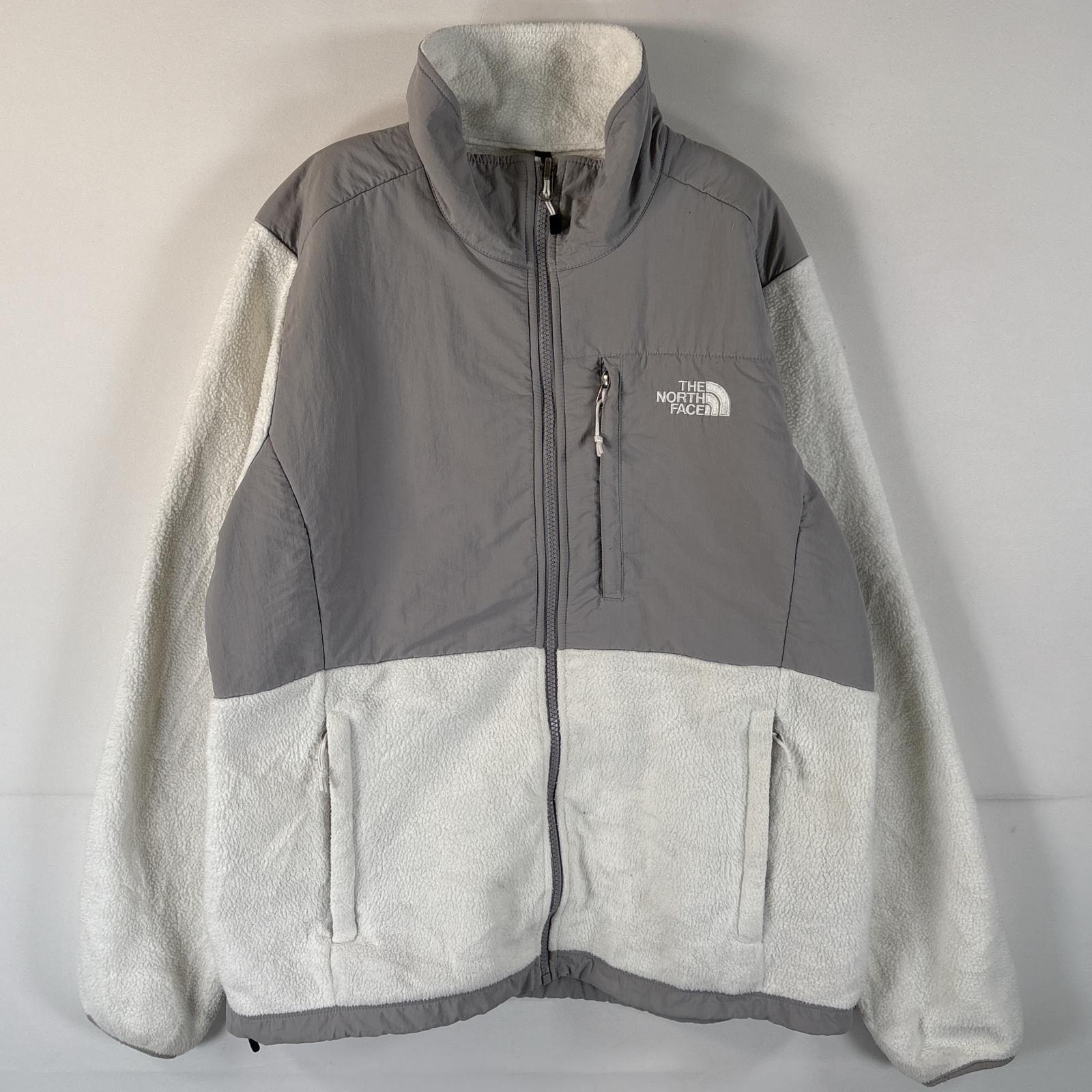 古着 ザ・ノースフェイス THE NORTH FACE フルジップフリースジャケット デナリジャケット ポーラテック L ホワイト レディース
