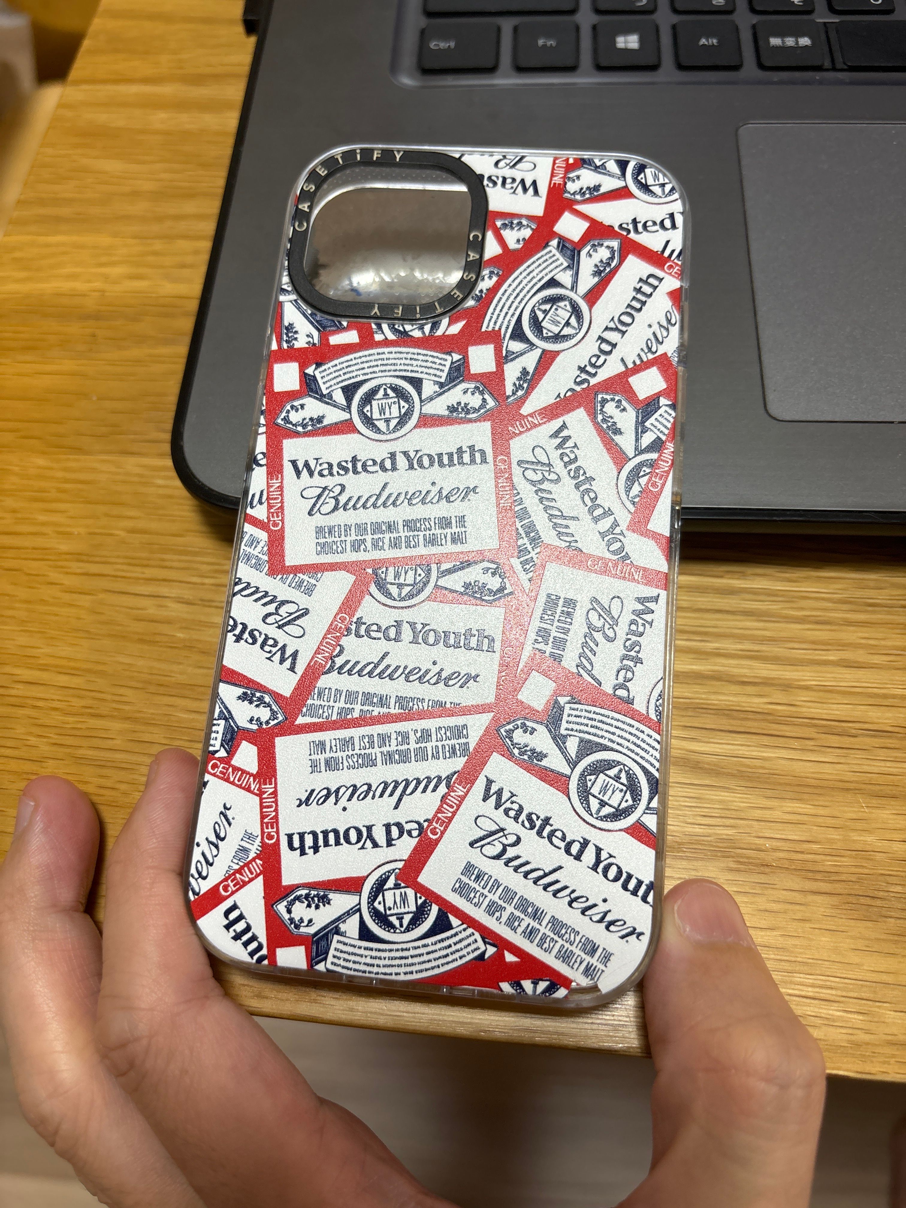 Wasted Youth x Budweiser x CASETiFY Sticker iPhone Case "Clear" / VERDY