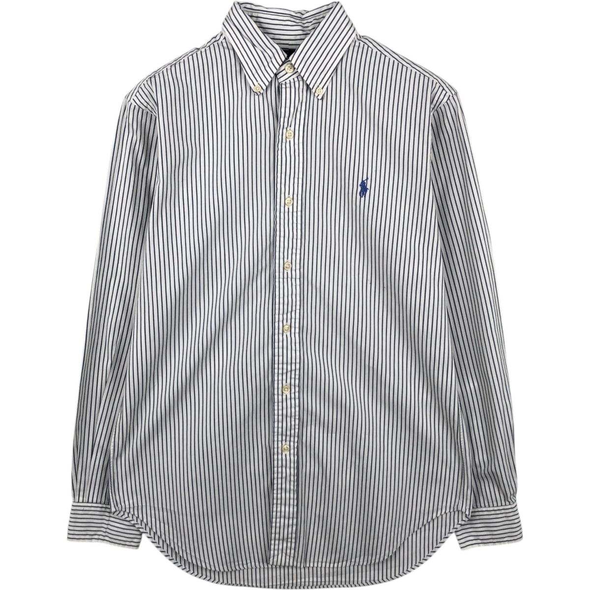 古着 ラルフローレン Ralph Lauren CLASSIC FIT マルチストライプ 長袖 ボタンダウンストライプシャツ メンズS相当/eaa621725