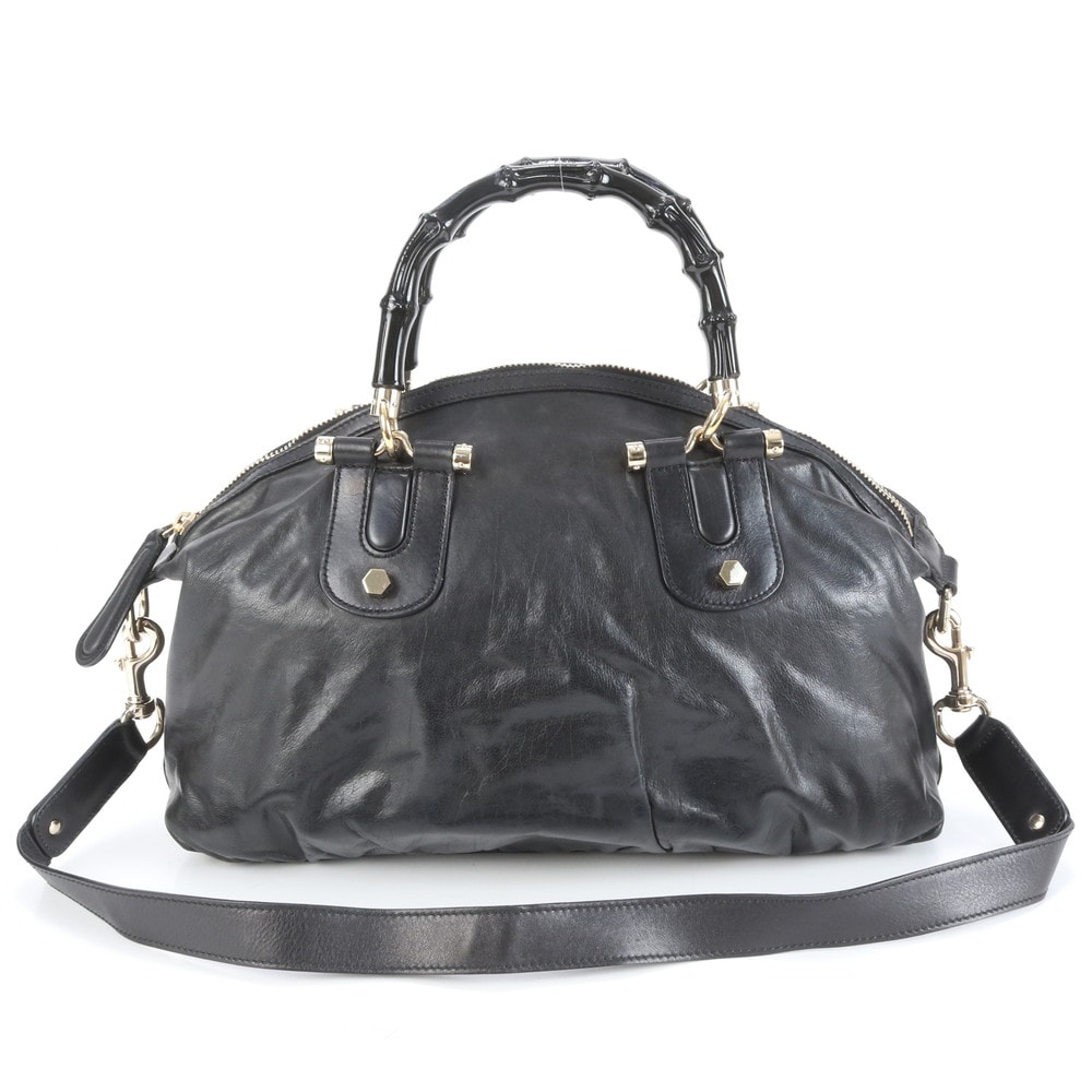 ■極美品 グッチ バンブー 189867 ショルダーバッグ レザー