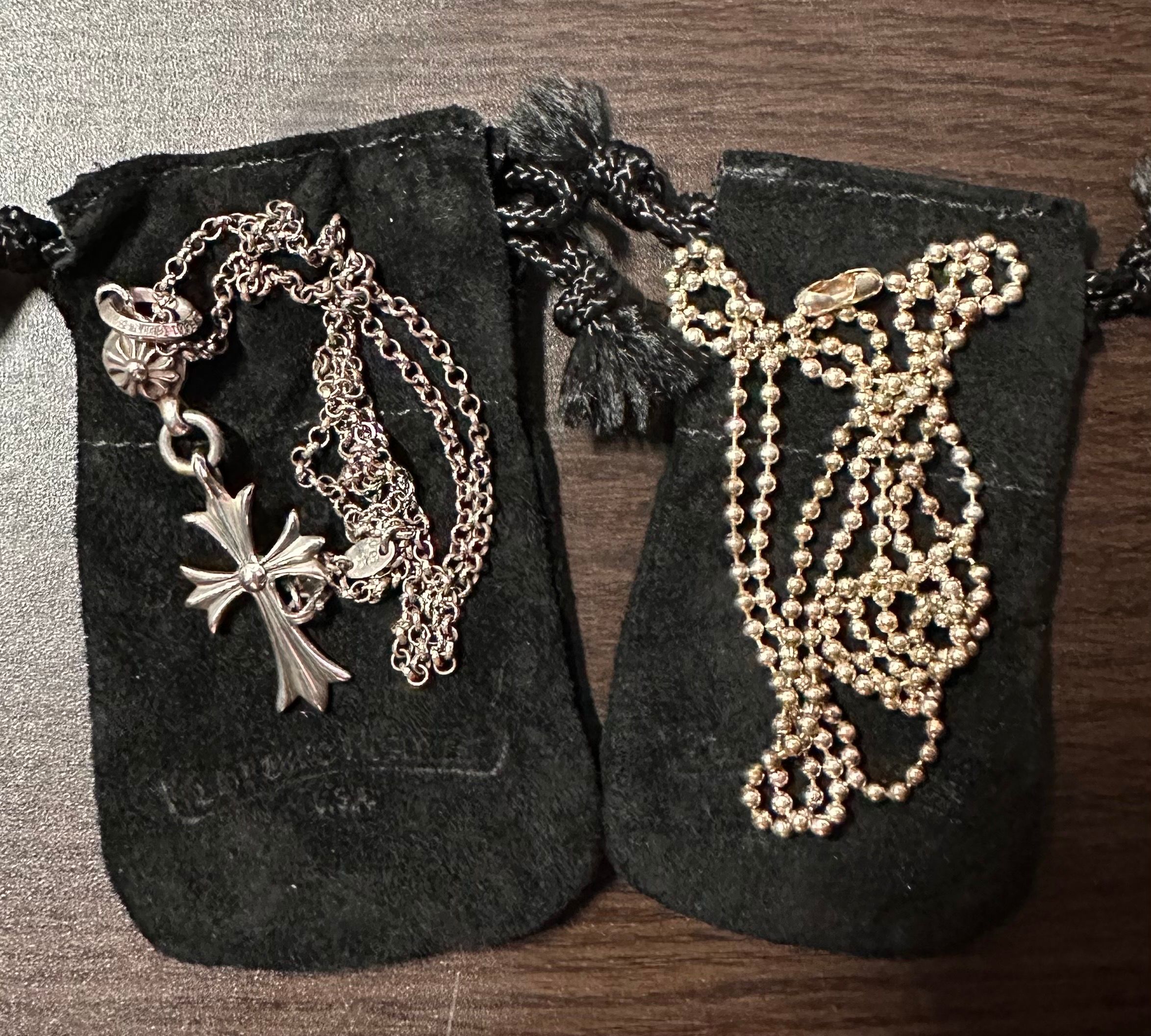 Chrome Hearts 1 Ball Tiny CH Cross Charm "Silver"