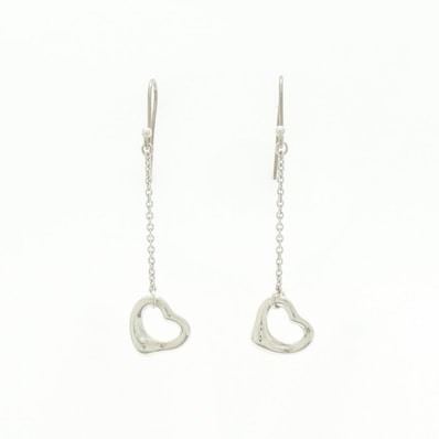 ティファニー オープンハート ドロップ ピアス