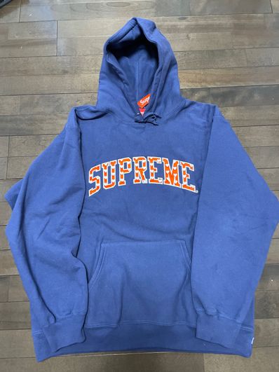 Supreme Hearts Arc Hooded Sweatshirt "Washed Navy" (21SS)