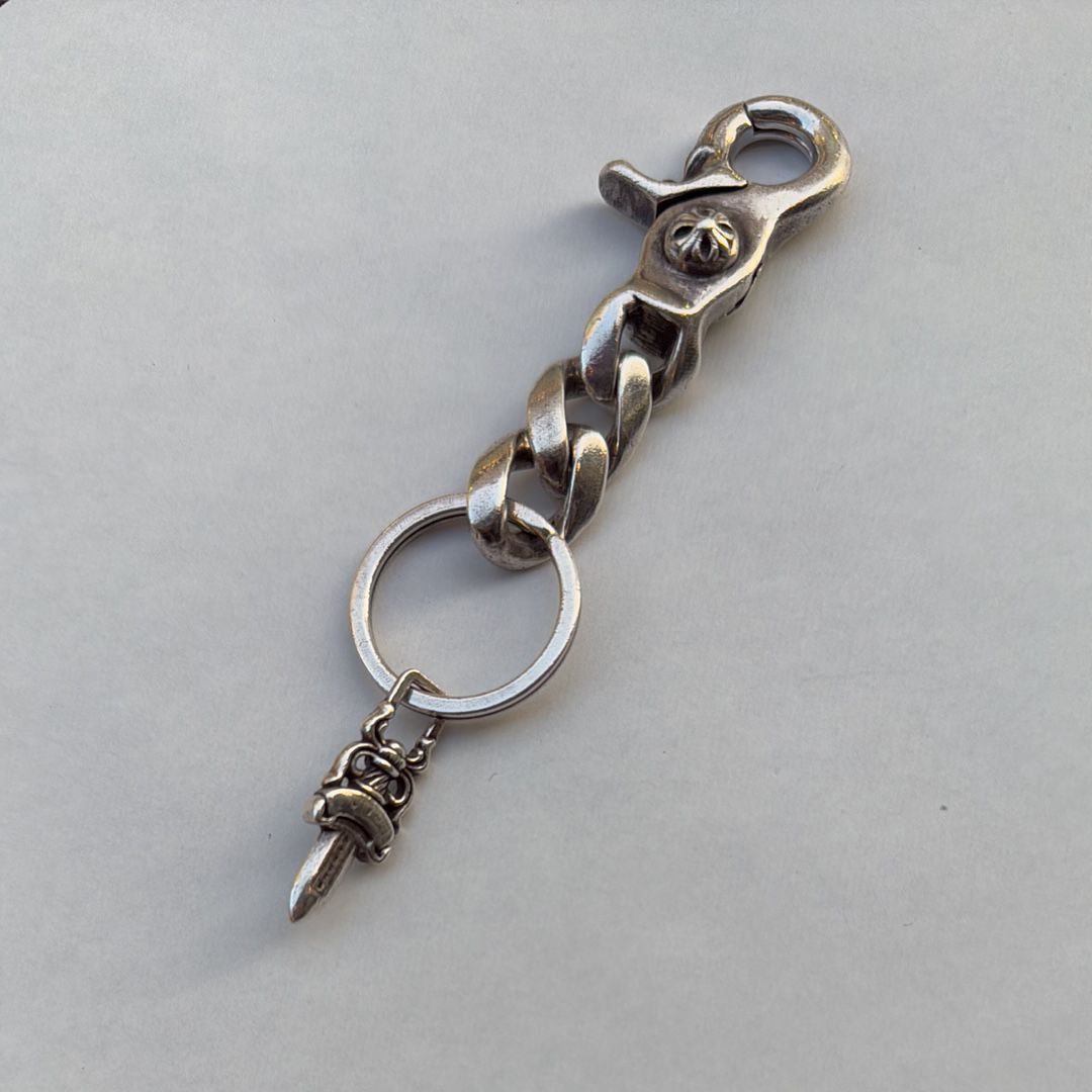 Chrome Hearts Key Ring Classic Link Short / Dagger "Silver"
