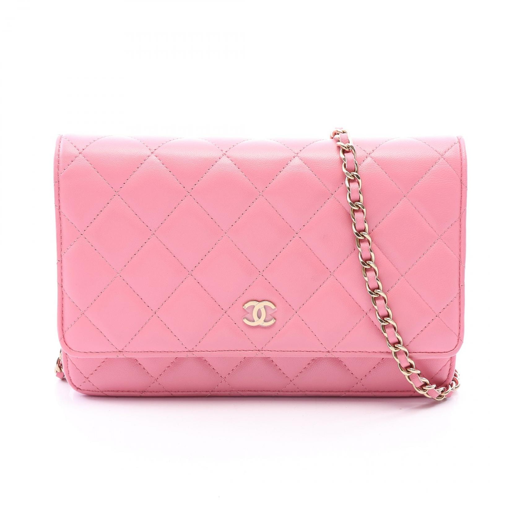 シャネル CHANEL マトラッセ ショルダーバッグ バッグ ラムスキン(羊革) レディース ピンク系 【中古】