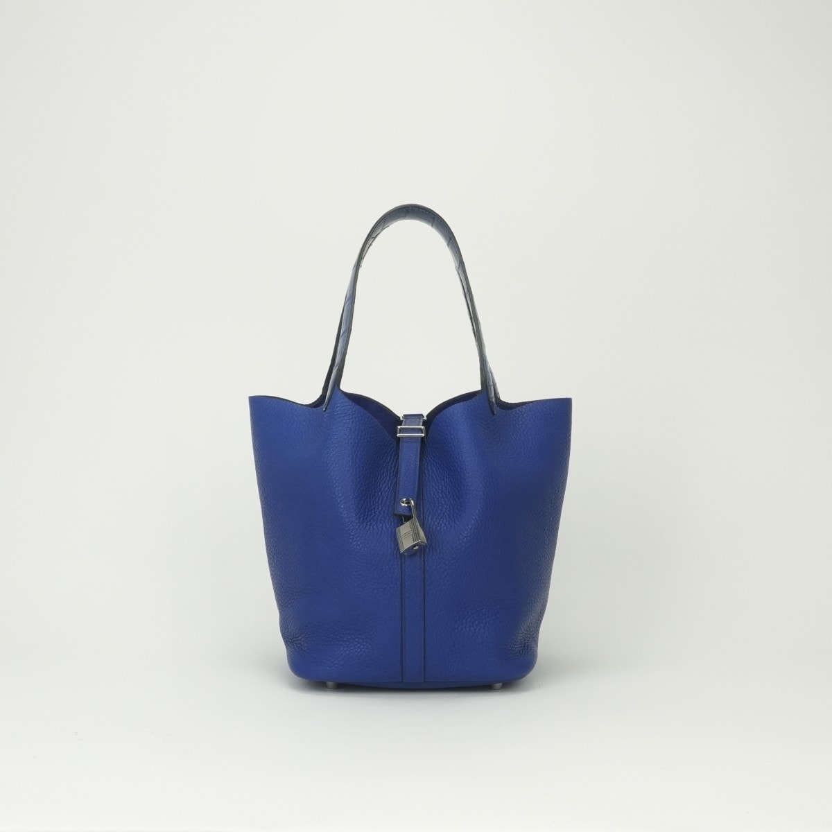 エルメス HERMES ピコタンロックMM タッチ ピコタンロック MM タッチ ピコタンロック22 バッグ トートバッグ トリヨンクレマンス アリゲーター クロコダイル ブルーエレクトリック Blueelectric
