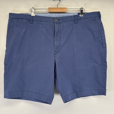 古着 ポロ・ラルフローレン POLO RALPH LAUREN ショートパンツ ポロチノ 大きいサイズ ワンポイントロゴ ハーフ w46B ブルー メンズ