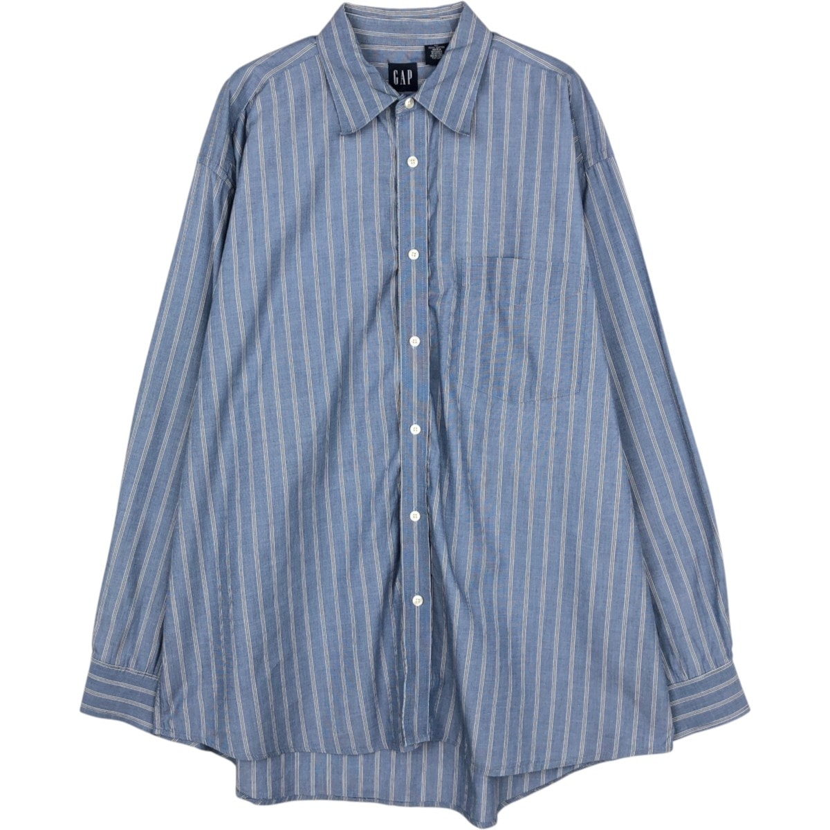 古着 90年代 ギャップ GAP オールドギャップ 長袖 コットンストライプシャツ メンズXL相当/eaa663022