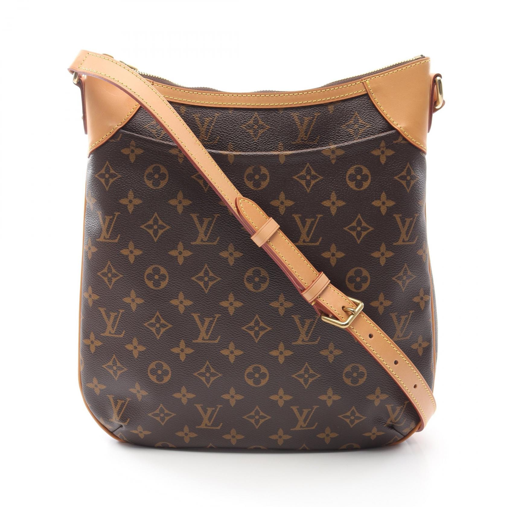 ルイ・ヴィトン LOUIS VUITTON オデオンMM ショルダーバッグ バッグ PVCコーティングキャンバス レザー モノグラム レディース ブラウン系 M56389 【中古】