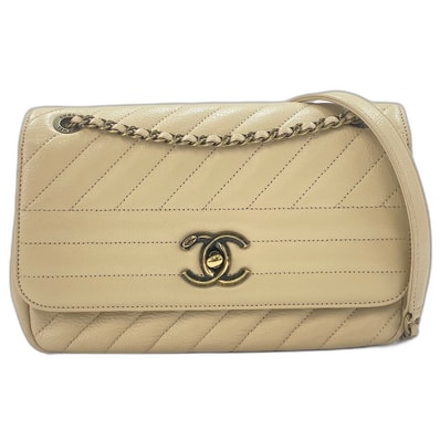 シャネル CHANEL ダイアゴナル キルティング ショルダーバッグ【中古】