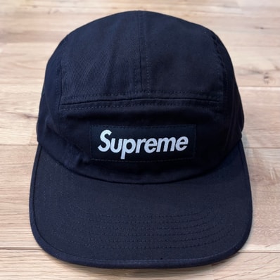 Supreme Washed Chino Twill Camp Cap "Black"(24SS)