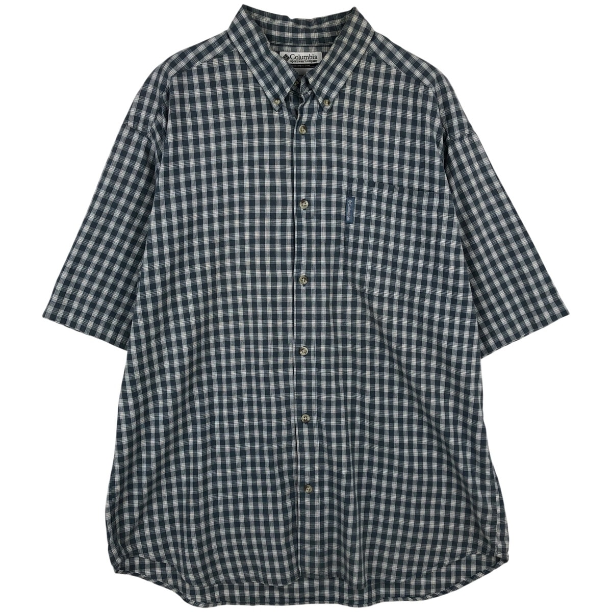 古着 00年代 コロンビア Columbia 半袖 ボタンダウン チェックシャツ メンズXL相当/rab182162