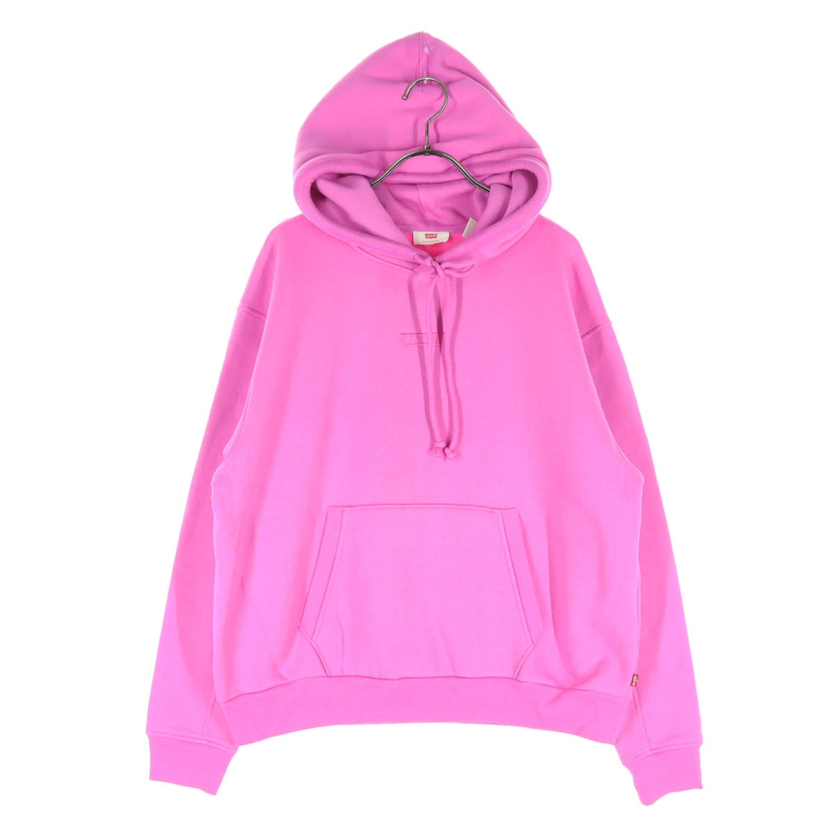 Levi's リーバイス ロゴ刺繍 長袖 スウェットパーカー S ピンク