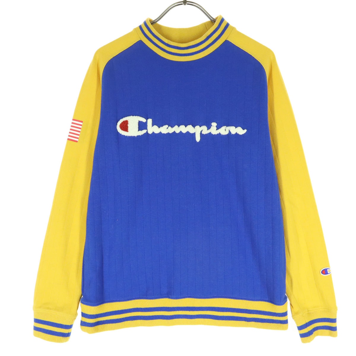 Champion チャンピオン ブランドロゴ 長袖 Tシャツ M ブルー ロンT