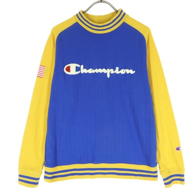 Champion チャンピオン ブランドロゴ 長袖 Tシャツ M ブルー ロンT