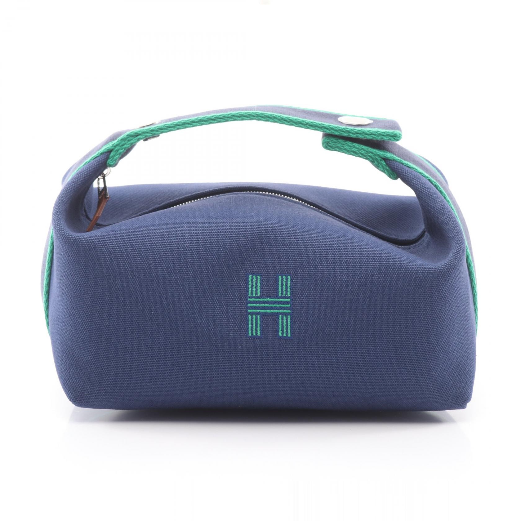 エルメス HERMES ブリッドアブラックPM ハンドバッグ バッグ キャンバス ブルーマリン レディース ネイビー系 / グリーン系 H104222M 【中古】