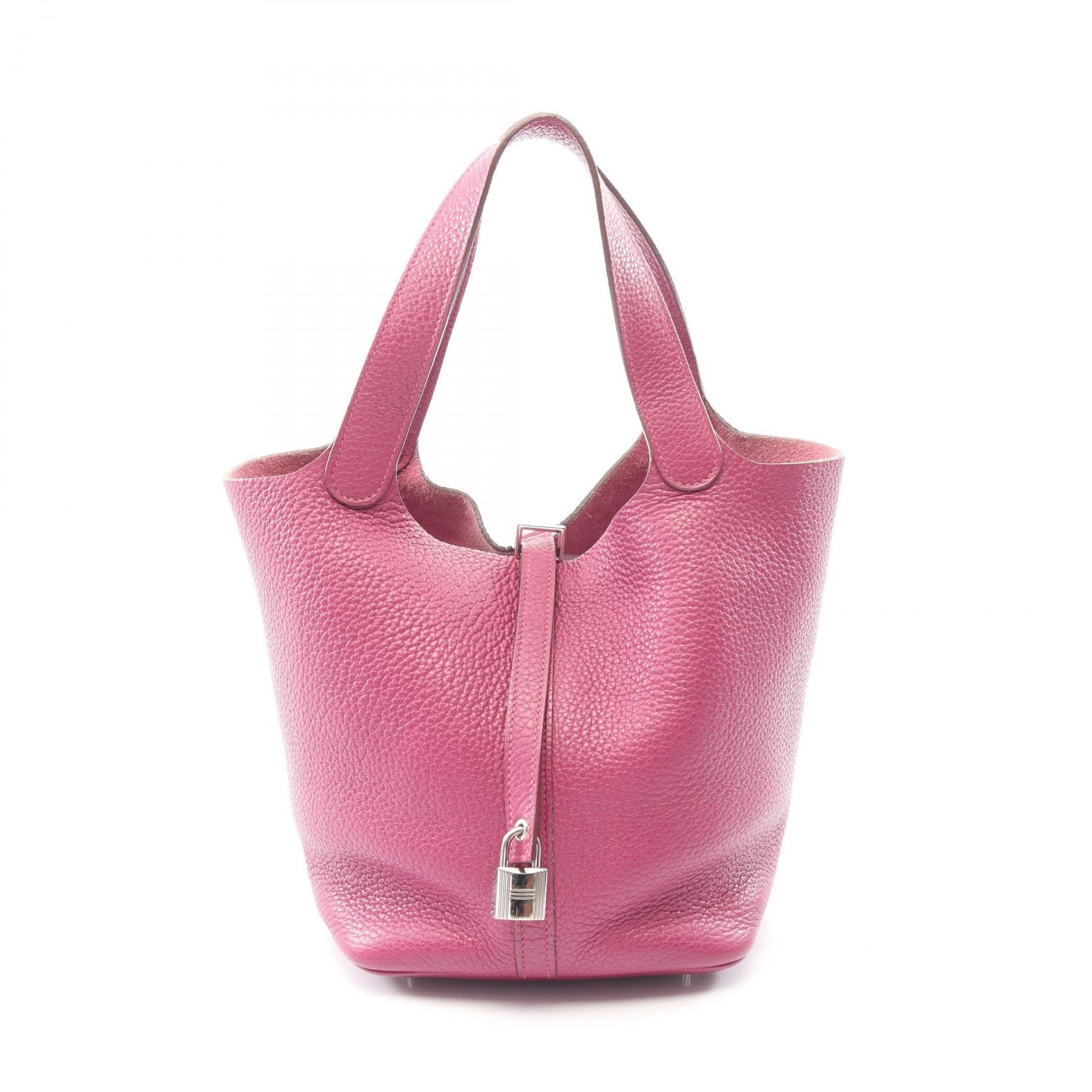 エルメス HERMES ピコタンロックMM トスカ ハンドバッグ バッグ レザー トリヨンクレマンス トリヨンクレマンス トスカ □O刻印(2011年製造) レディース パープル系 【中古】