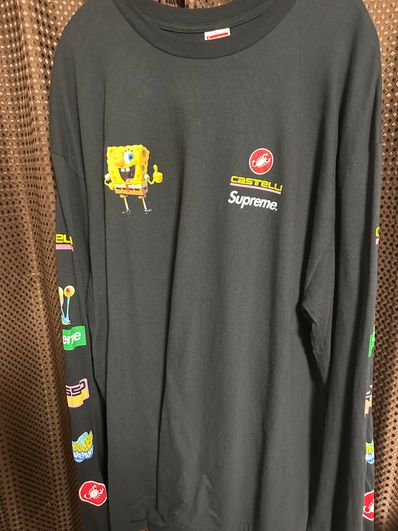 Supreme x SpongeBob Castelli Racing L/S Tee "Black"