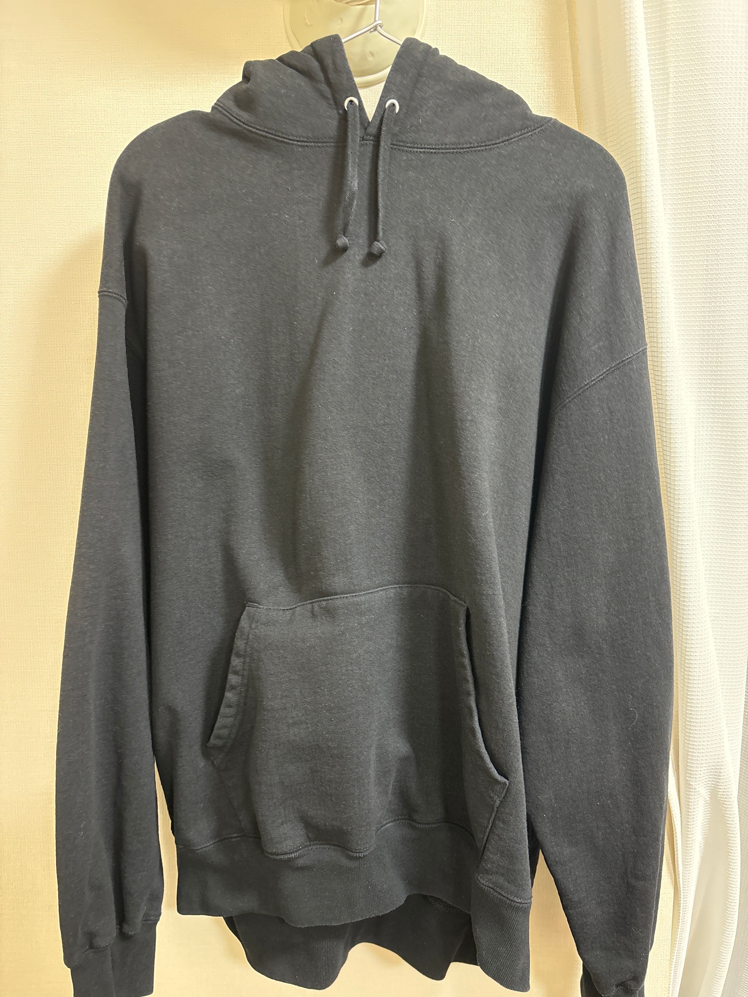 Supreme Satin Applique Hooded Sweatshirt "Black"