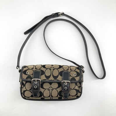 COACH(コーチ) ミニフィールド バックル付レザーベルト 6844 ショルダーバッグ ブラウン