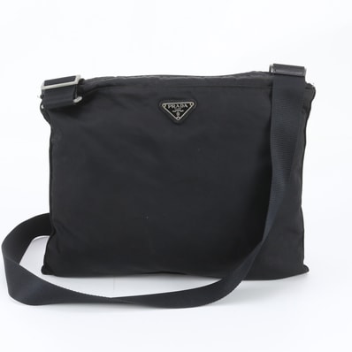 ■美品 プラダ テスート ナイロントライアングルロゴショルダーバッグ