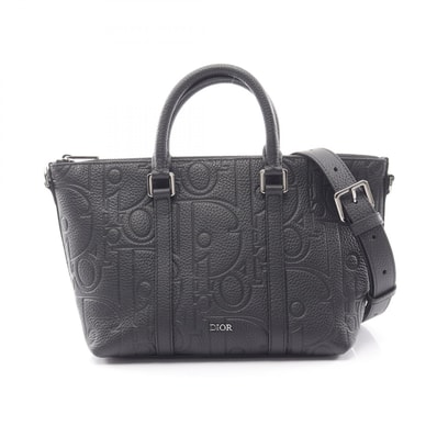ディオール Dior Weekender 25 ディオール グラビティ 2WAY ハンドバッグ バッグ レザー メンズ ブラック系 1ESPO322LLG_H00N 【中古】