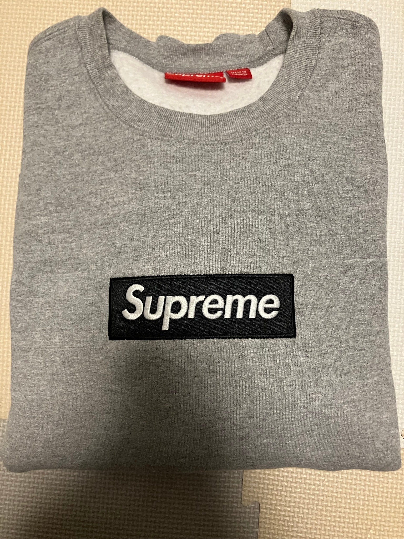 Supreme Box Logo Crewneck "Heather Grey" (22FW)