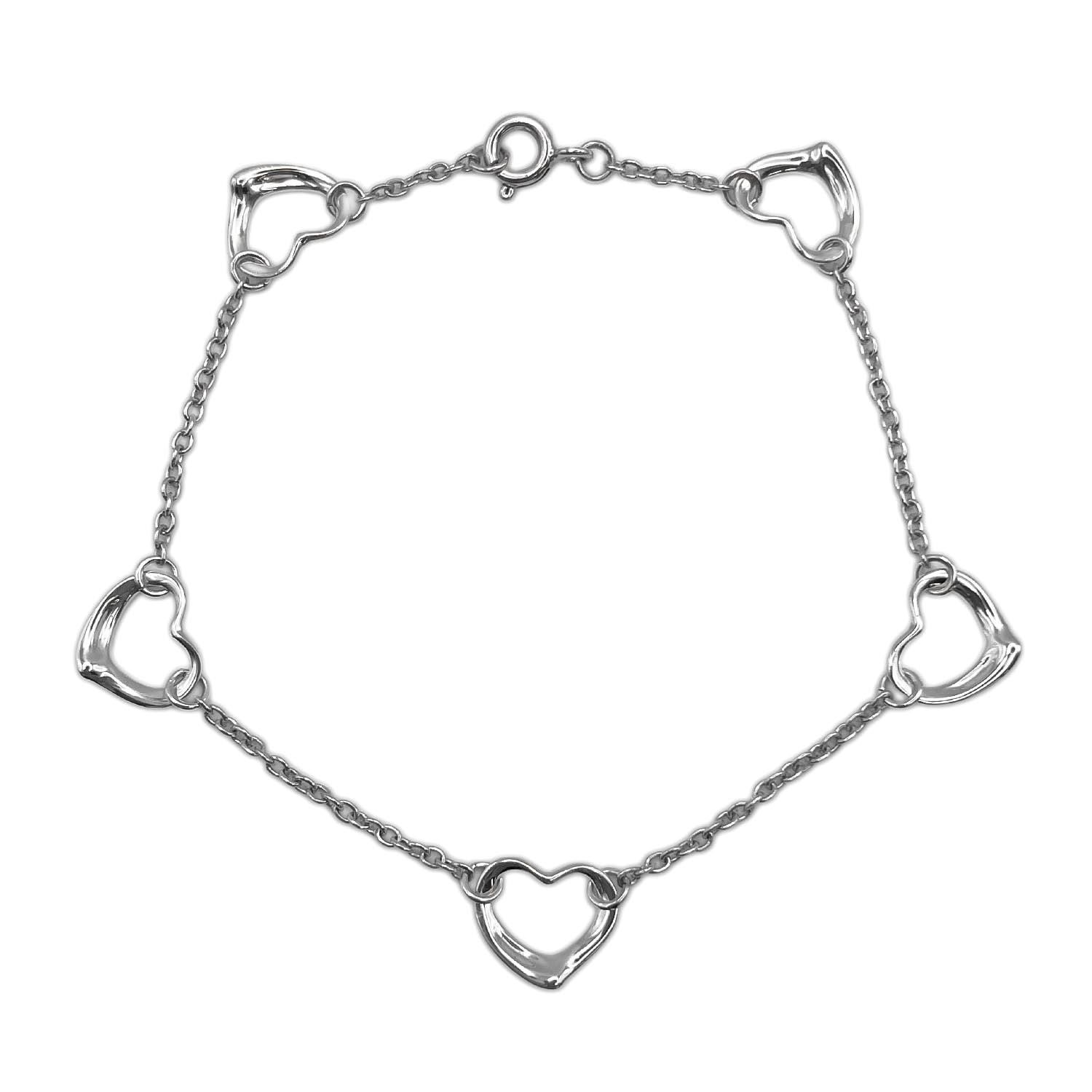 TIFFANY&Co. ティファニー オープンハート 5P ブレスレット
バングル エルサペレッティ SV925 シルバー 新品仕上済 レディース
【中古】