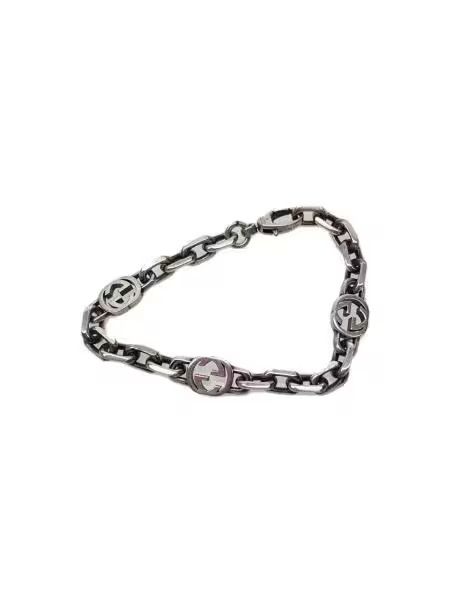 GUCCI Silver Bracelet With Interlocking G