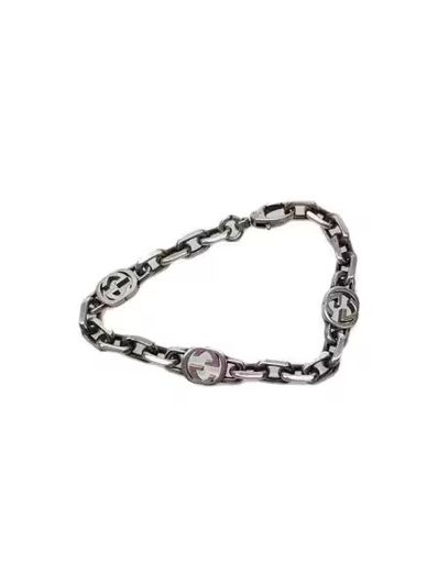 GUCCI Silver Bracelet With Interlocking G