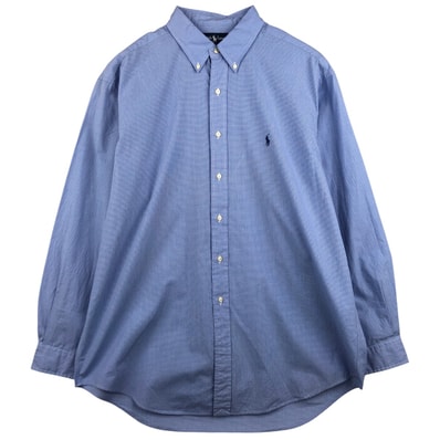 古着 ラルフローレン Ralph Lauren YARMOUTH 長袖 ボタンダウンチェックシャツ メンズXL相当/eaa607058